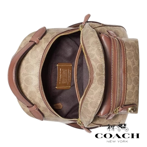 Coach 32715 Campus Backpack 23 In Signature Coated Canvas & Refined Calf Leather